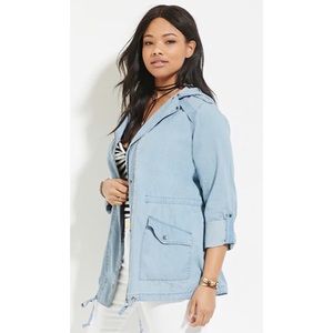 Forever 21 Blue Utility Jacket